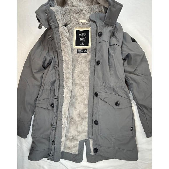 Hollister Tops - Hollister Women's Full Zip Heritage Collection Gray Winter Jacket Size Small